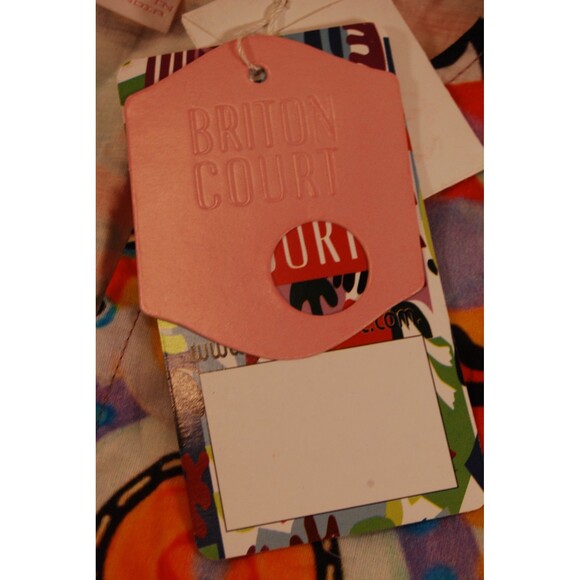 Briton Court NWT Face Print Maxi Tiered Ruffle Dress Multicolor Medium MSRP $269 - Picture 5 of 9